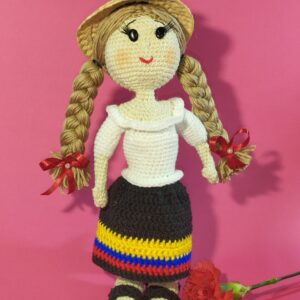 Muñeca campesina amigurumi de 30cm